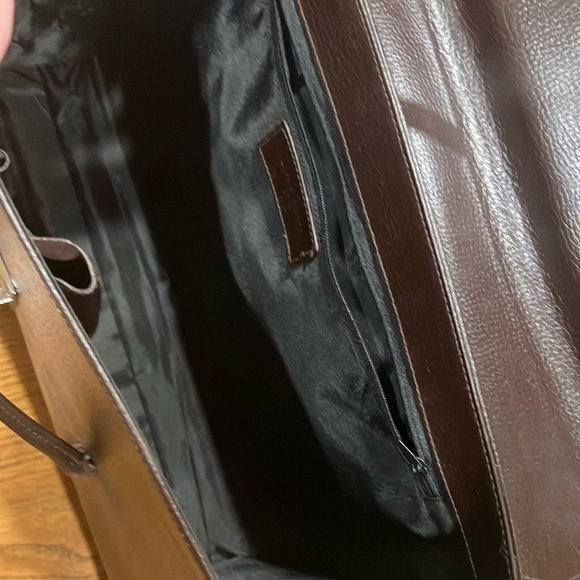 Dark Brown Leather Tote - Picture 3 of 4